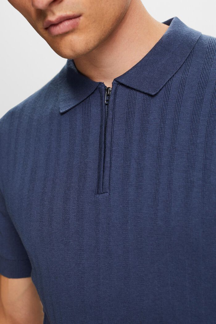 Poloshirt in schmaler Passform, GREY BLUE, detail image number 2