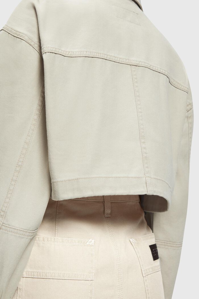 Truckerjacke in Cropped-Form, NEW SAND, detail image number 3