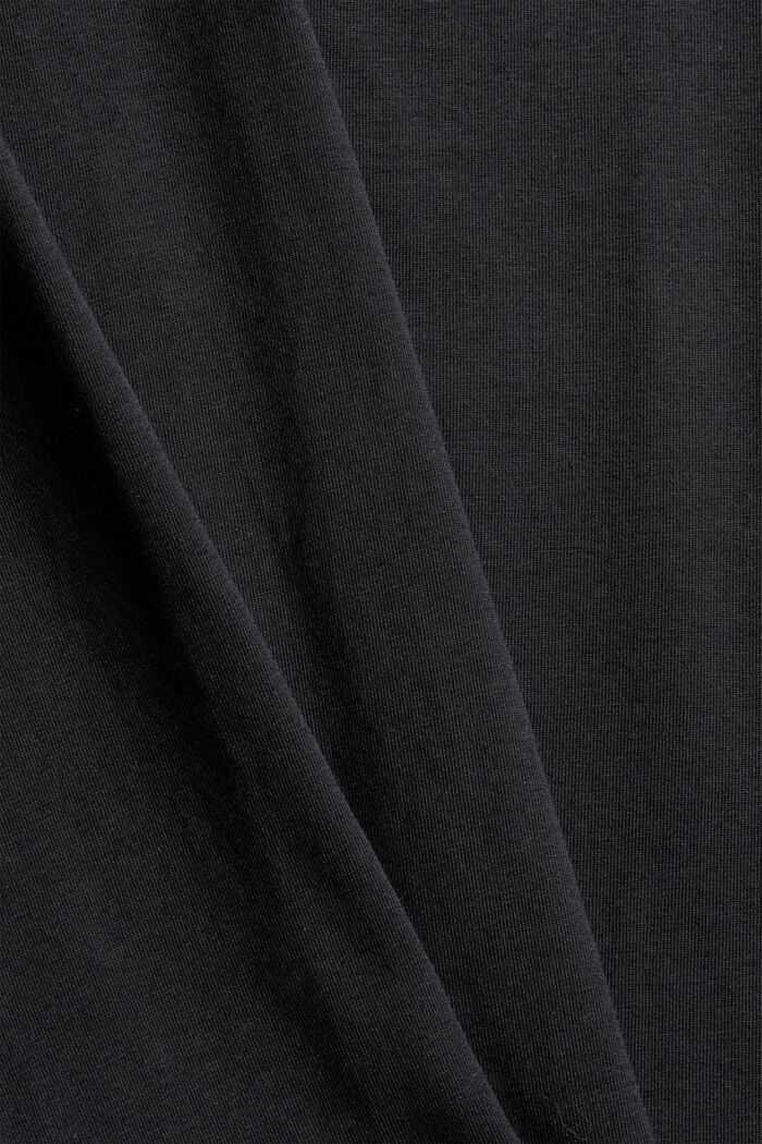 T-Shirt mit Rollkragen, Organic Cotton, BLACK, detail image number 4
