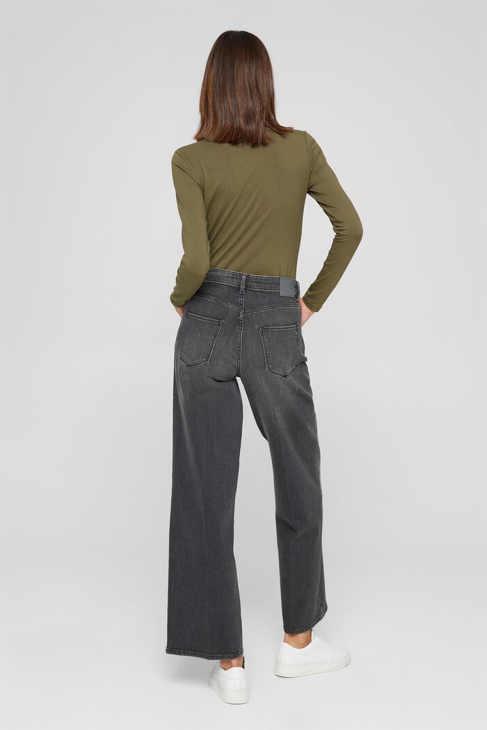 Gerade Stretch-Jeans aus Organic Cotton, GREY DARK WASHED, detail image number 3