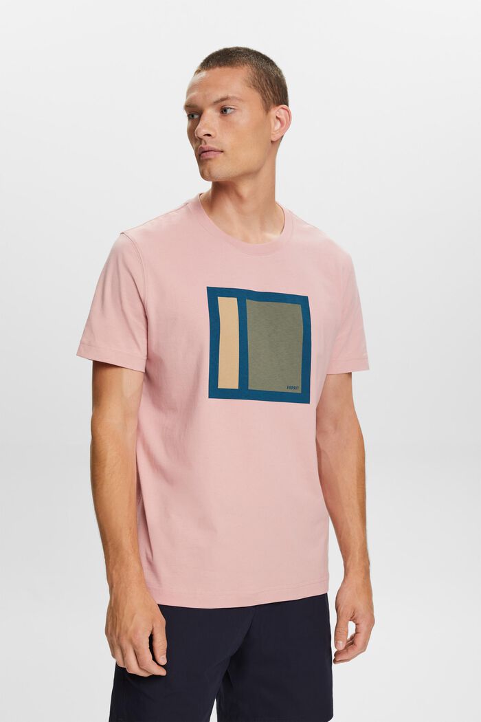 T-Shirt aus Baumwolljersey mit Grafikprint, OLD PINK, detail image number 0