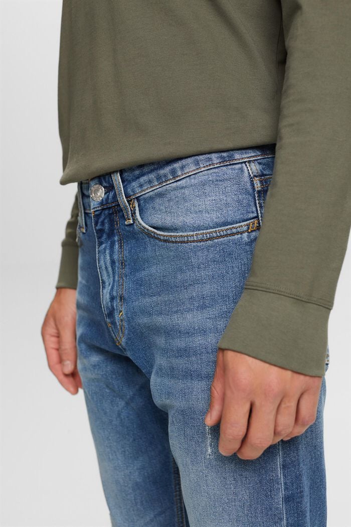 Schmale Premium-Jeans mit mittlerer Bundhöhe, BLUE MEDIUM WASHED, detail image number 2