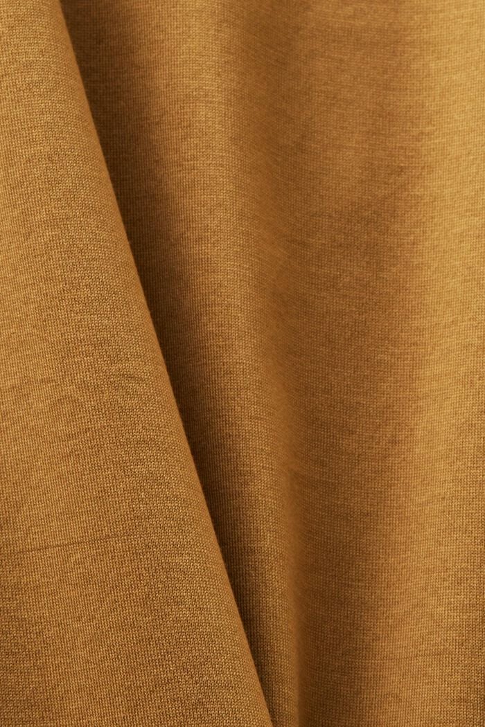 Rundhals-T-Shirt aus Jersey, 100 % Baumwolle, TOFFEE, detail image number 5