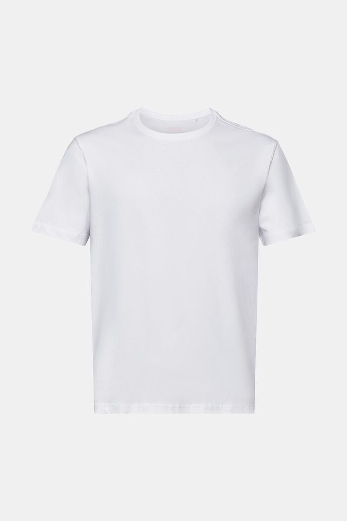 Kurzärmliges T-Shirt mit Rundhalsausschnitt, WHITE, detail image number 5