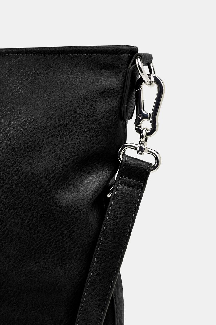 Flap Over-Bag in Leder-Optik, BLACK, detail image number 2