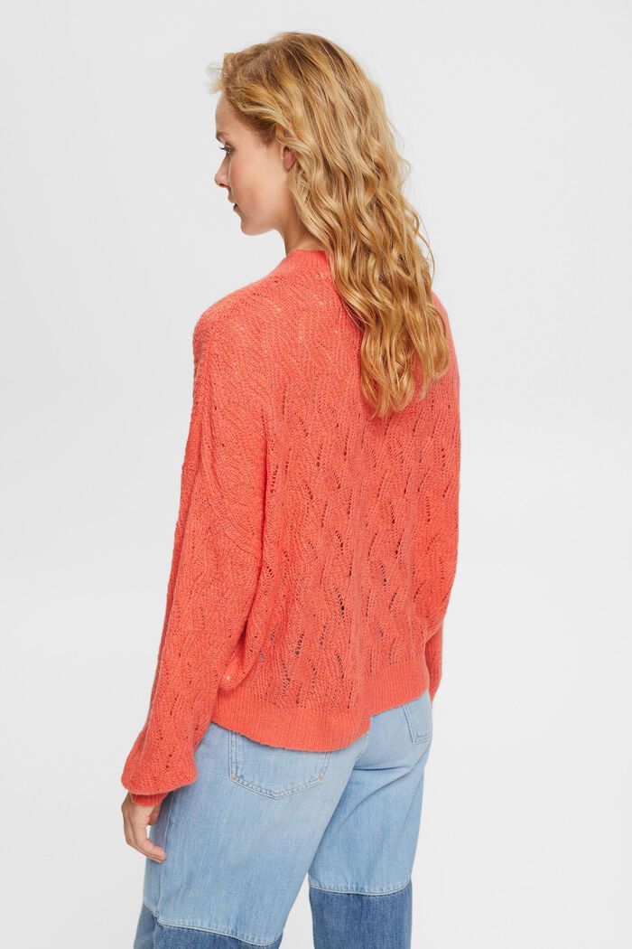Pointelle-Pullover, CORAL, detail image number 3