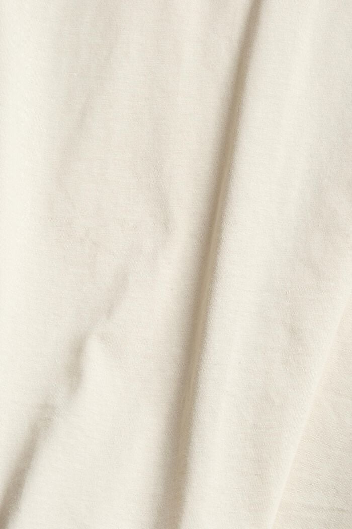 Jersey-Shirt mit Stickerei, 100% Baumwolle, CREAM BEIGE, detail image number 5