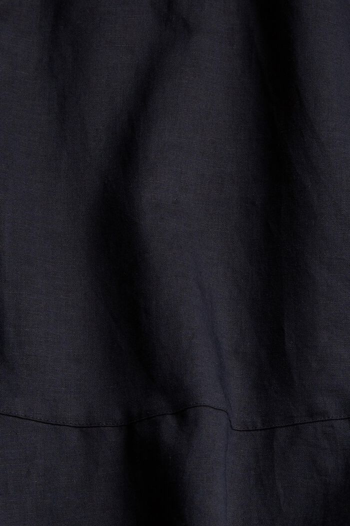 Kleid aus Leinen-Mix, BLACK, detail image number 4
