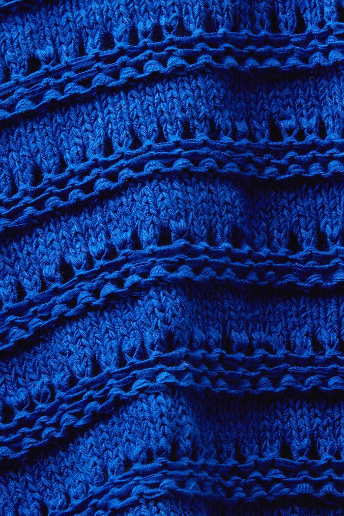 Offenmaschig gestrickter Pullover, BRIGHT BLUE, detail image number 4