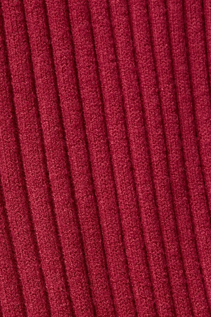 Strickkleid in Midilänge mit Turtleneck, CHERRY RED, detail image number 5