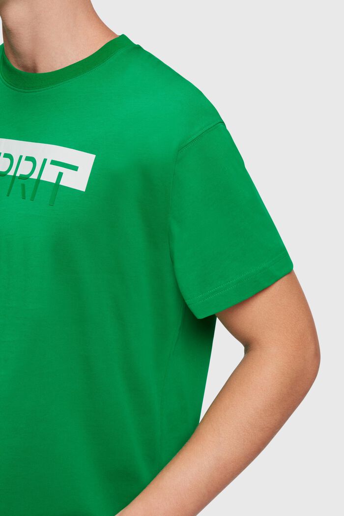 T-Shirt mit Logo-Applikation, GREEN, detail image number 3