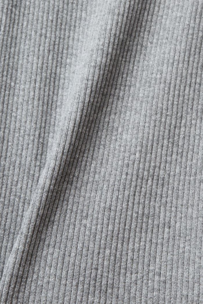 Pullover in gerippter Optik, MEDIUM GREY, detail image number 4