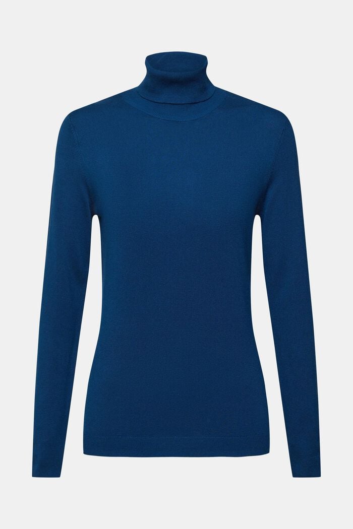 Pullover mit Polokragen, PETROL BLUE, detail image number 6