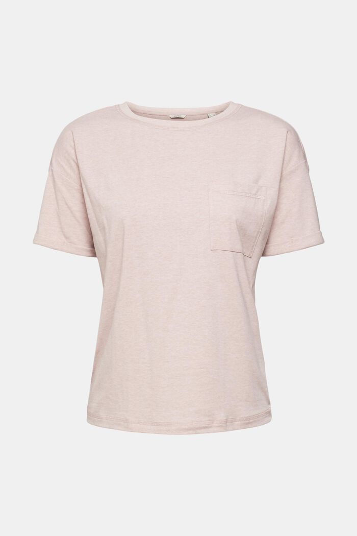 T-Shirt mit Brusttasche aus Baumwoll-Mix, OLD PINK, detail image number 6