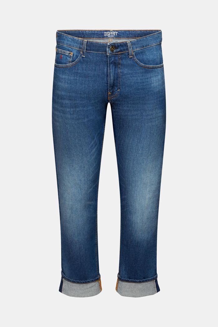 Schmale Jeans mit mittlerer Bundhöhe, BLUE MEDIUM WASHED, detail image number 7