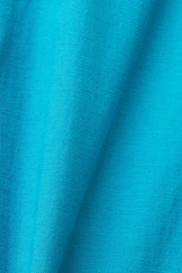 Blusenkleid mit Leinen, TEAL BLUE, detail image number 5