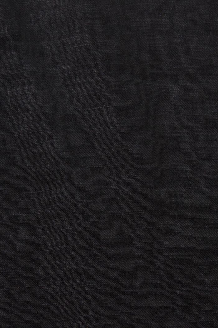 Bluse aus Leinenmix mit freiem Rücken, BLACK, detail image number 5