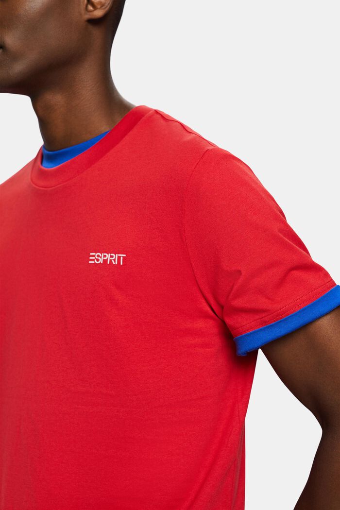 Unisex Logo-T-Shirt, DARK RED, detail image number 1