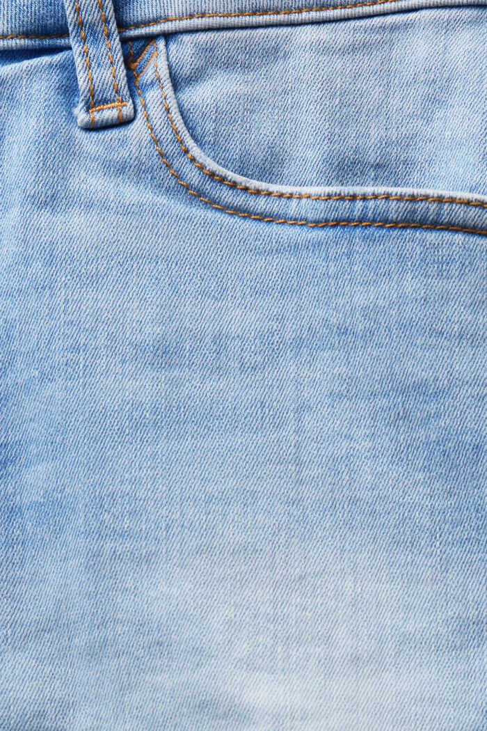 Jeans-Shorts mit mittelhohem Bund, BLUE LIGHT WASHED, detail image number 5