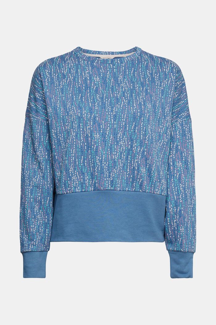 Recycelt: Sweatshirt mit Muster, GREY BLUE, detail image number 5