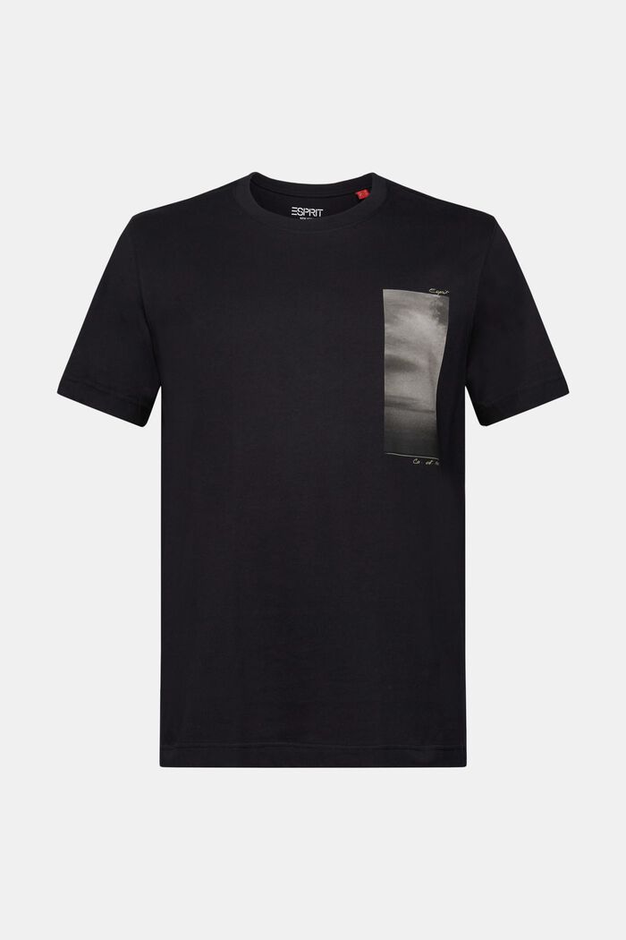 T-Shirt aus Bio-Baumwolle mit Print, BLACK, detail image number 6