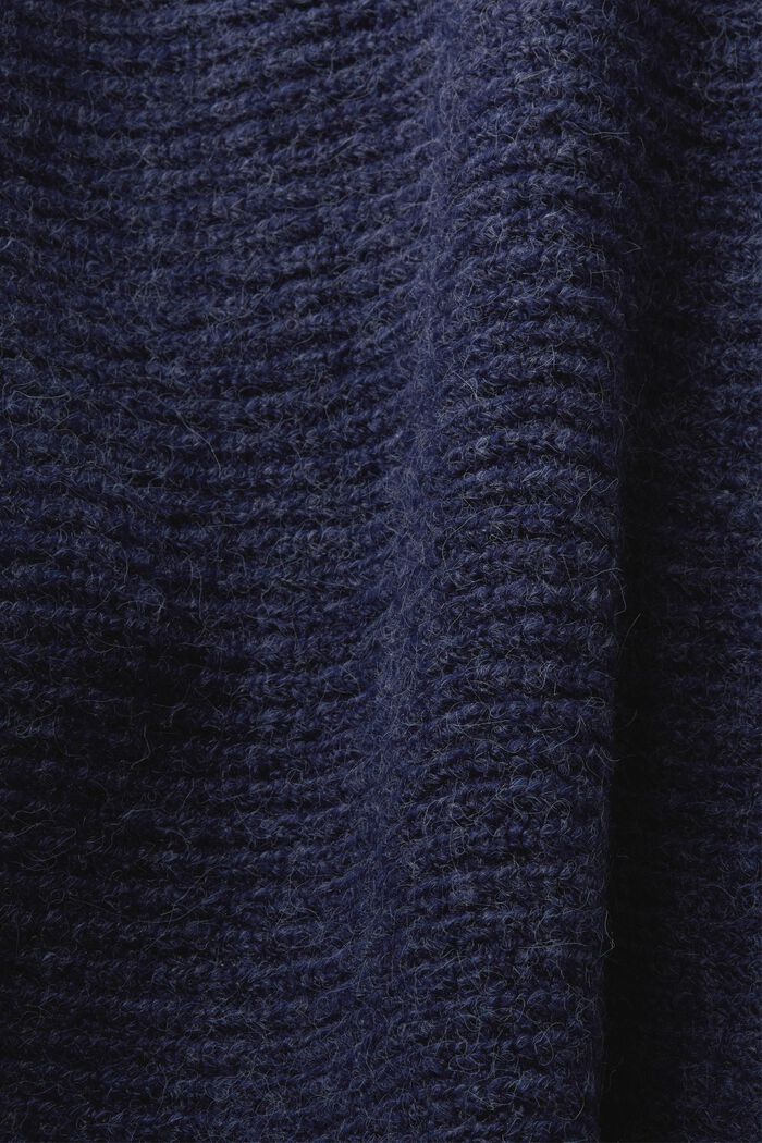 Recycelt: Poncho mit Fledermausärmeln, DARK BLUE, detail image number 4