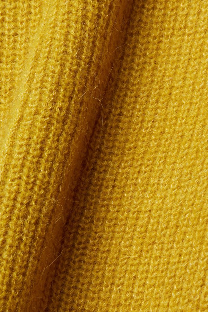 Cropped-Pullover aus Wollmix, DUSTY YELLOW, detail image number 1