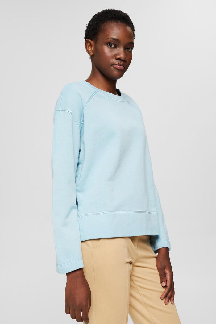 Sweatshirt aus 100% Baumwolle, GREY BLUE, detail image number 0