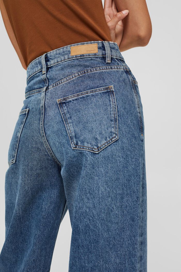 Jeans mit weitem Bein, 100% Bio-Baumwolle, BLUE MEDIUM WASHED, detail image number 5