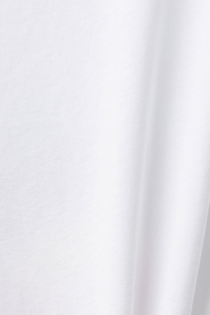 Baumwoll-T-Shirt mit Frontprint, WHITE, detail image number 5