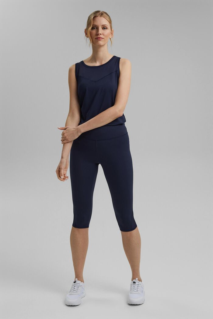 Recycelt: Active-Leggings mit E-Dry, NAVY, detail image number 1