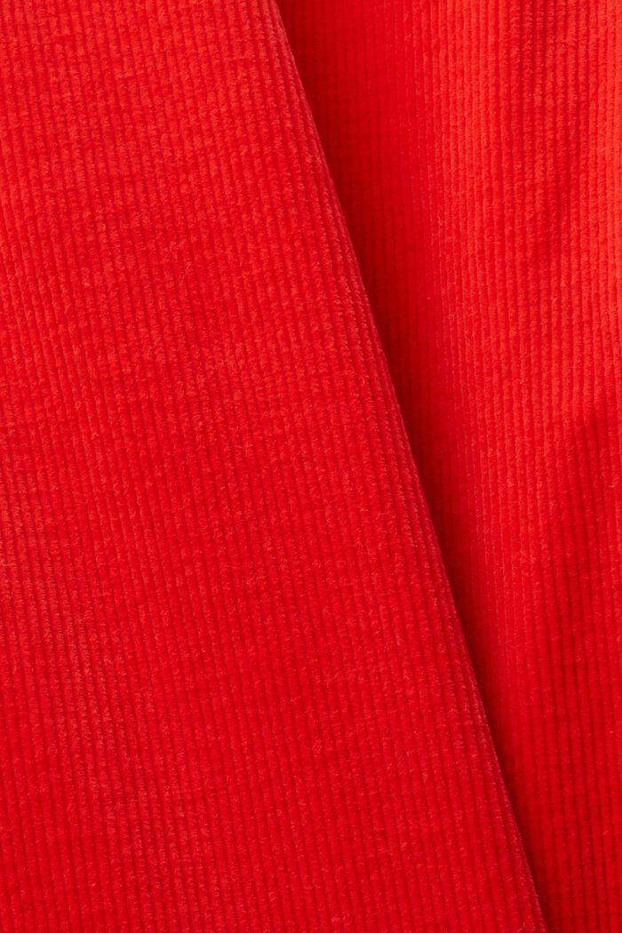 Cordhose mit gerader Passform und hohem Bund, RED, detail image number 6