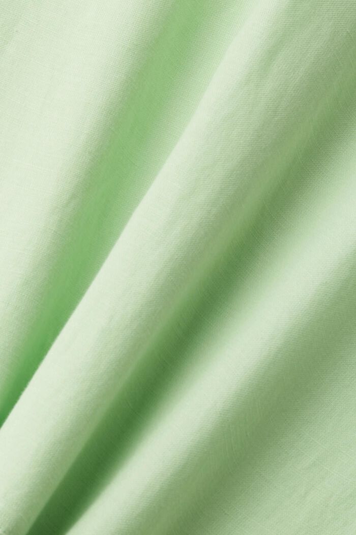 Hemdkleid in Minilänge aus Leinenmix, CITRUS GREEN, detail image number 5