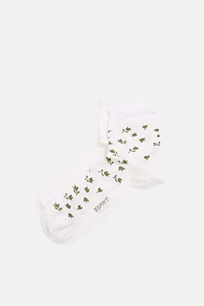 2er-Pack Short-Socken aus Bio-Baumwollmix, WHITE, overview