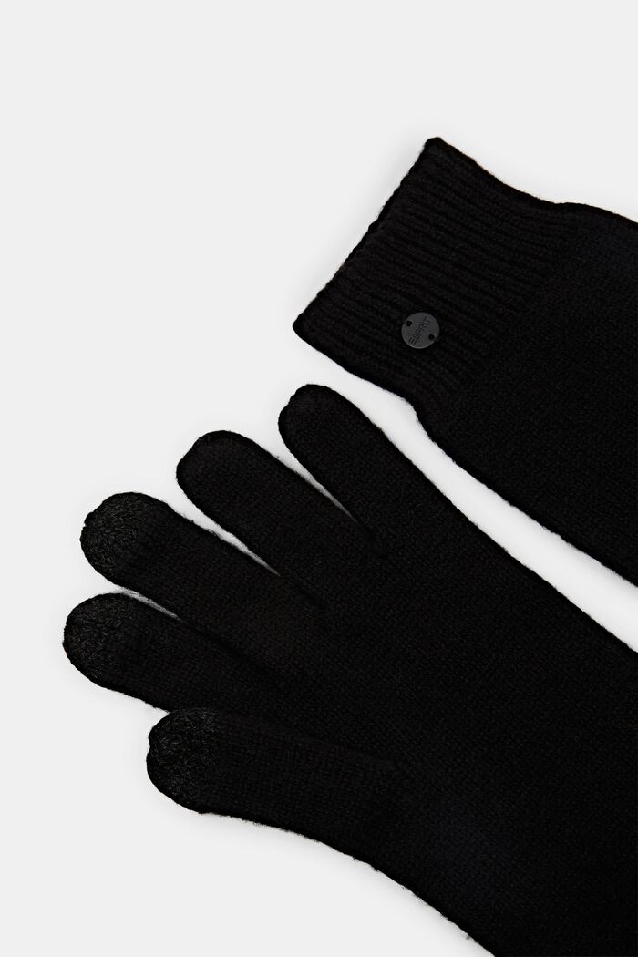 Rippstrick-Handschuhe, BLACK, detail image number 1