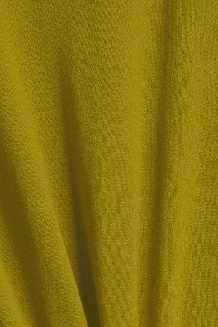 Mit TENCEL™: Poloshirt in Strick-Optik, OLIVE, detail image number 4