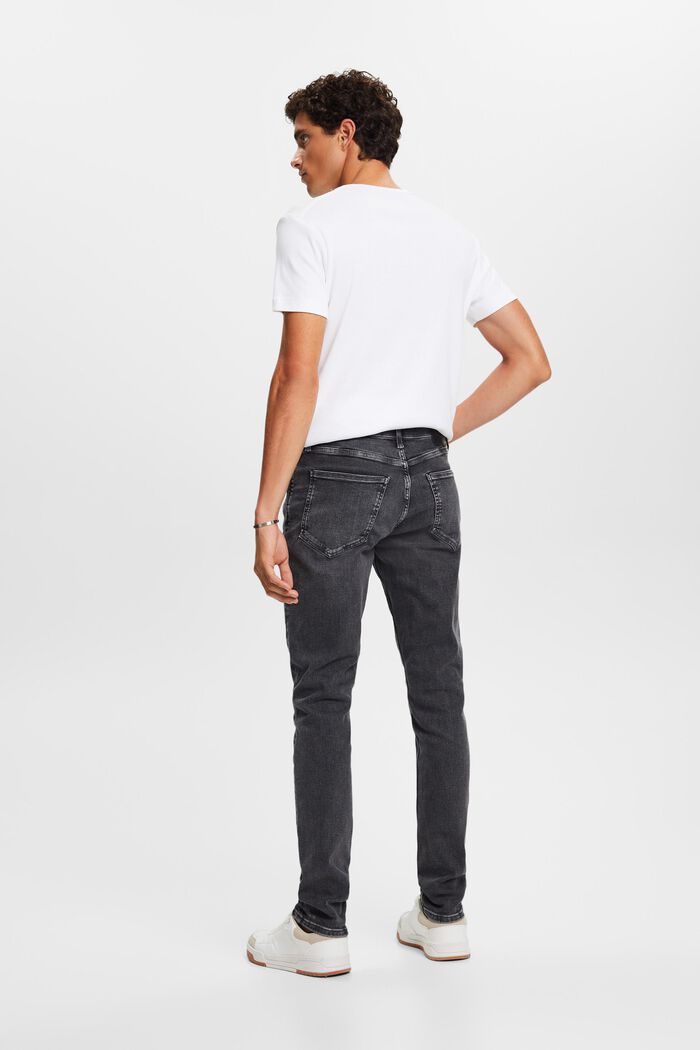 Skinny Jeans mit mittlerer Bundhöhe, BLACK DARK WASHED, detail image number 4