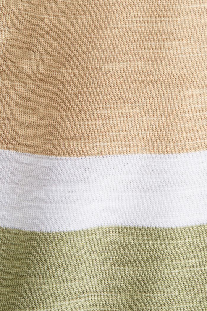 Gestreiftes Jersey T-Shirt, 100 % Baumwolle, SAND, detail image number 5