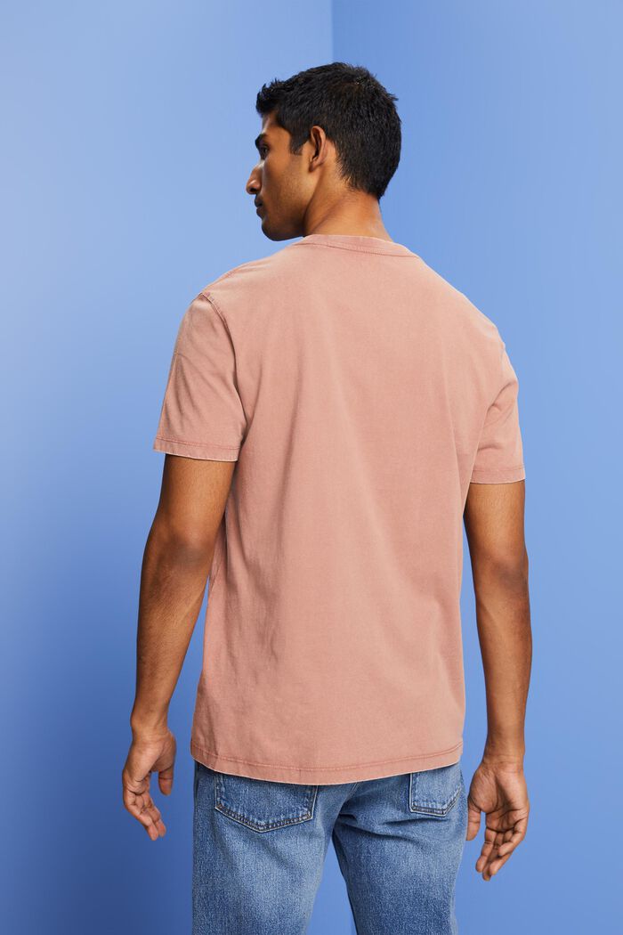 Stückgefärbtes Jersey-T-Shirt, 100 % Baumwolle, DARK OLD PINK, detail image number 3