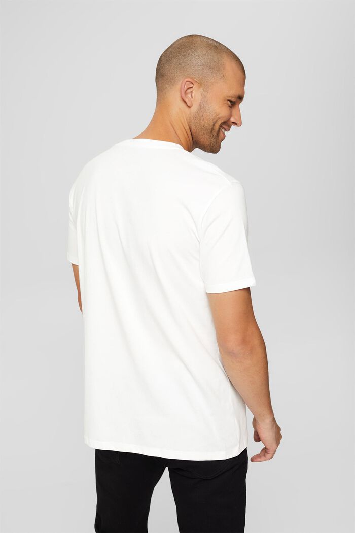 Jersey-T-Shirt mit Statementprint, Bio-Baumwolle, OFF WHITE, detail image number 3