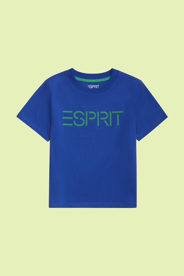T-Shirt aus Bio-Baumwolle mit Logo, BRIGHT BLUE, detail image number 0