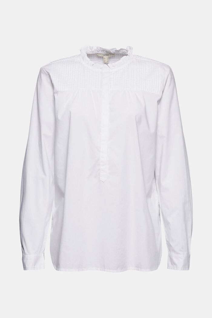 Bluse aus Organic Cotton, WHITE, detail image number 8