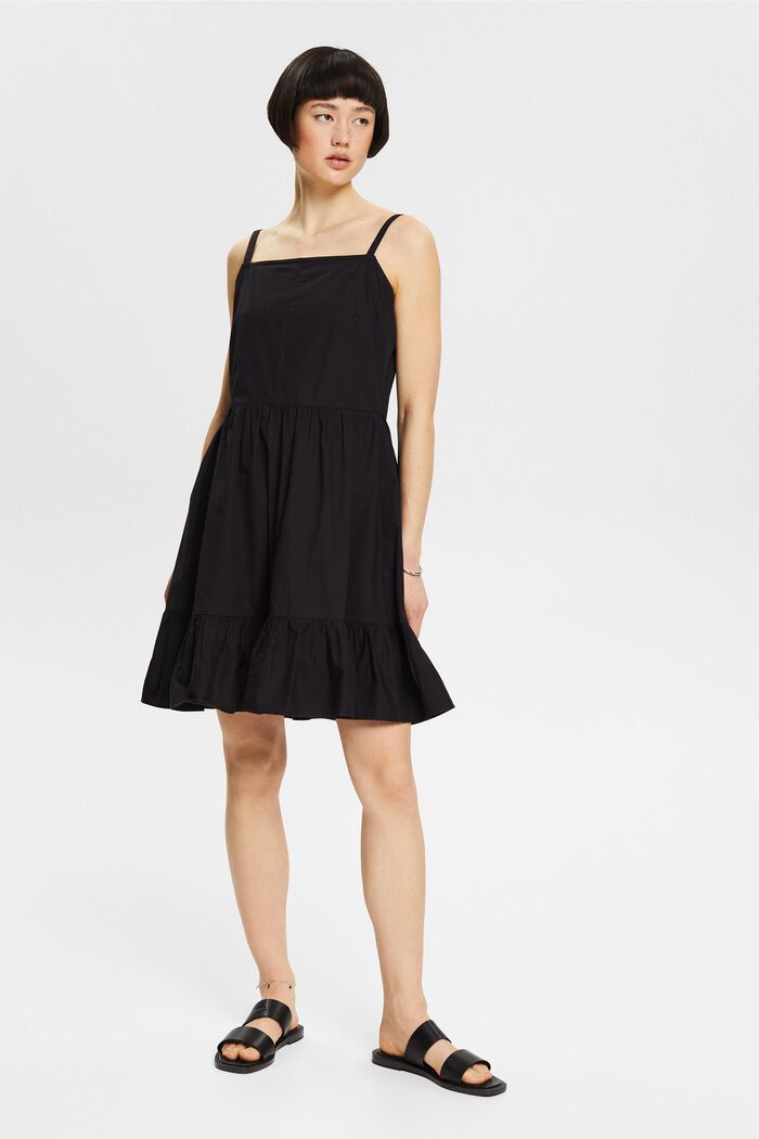 Kleid mit Volantsaum, BLACK, detail image number 1