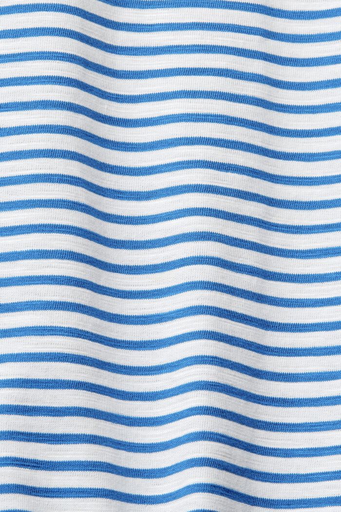 Gestreiftes Baumwoll-T-Shirt, BLUE, detail image number 4