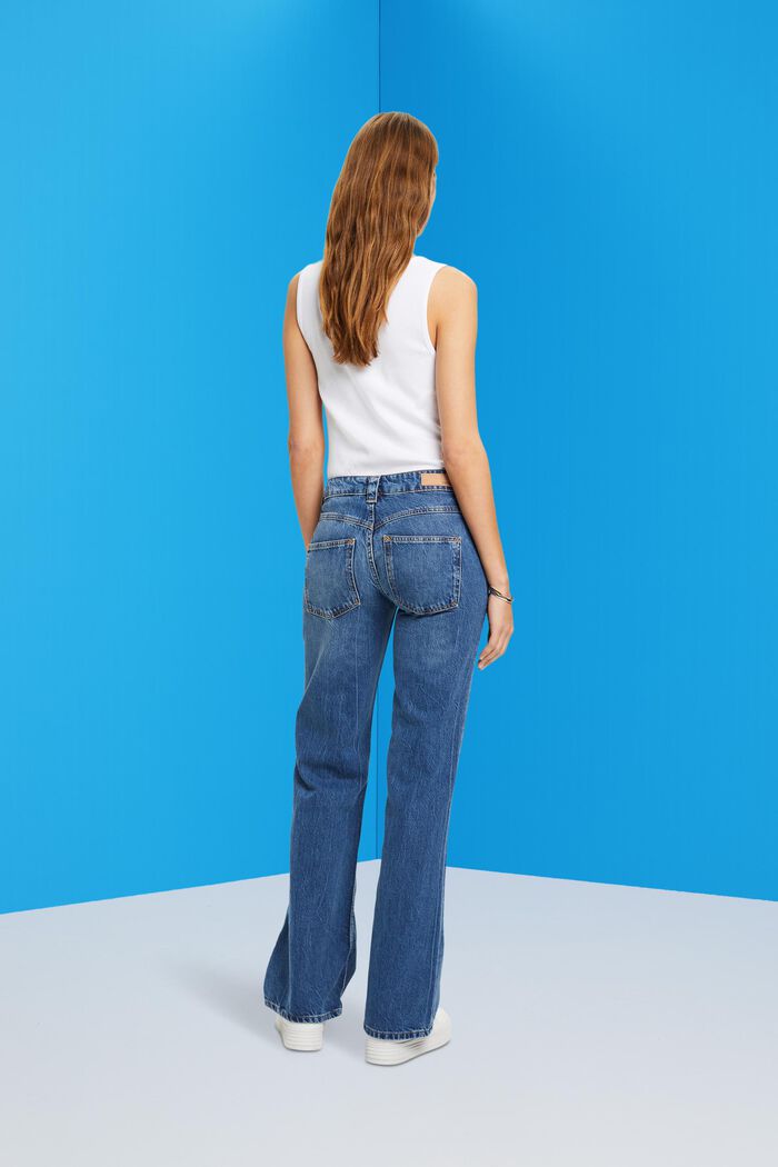 Ausgestellte Retro-Jeans mit mittelhohem Bund, BLUE MEDIUM WASHED, detail image number 3