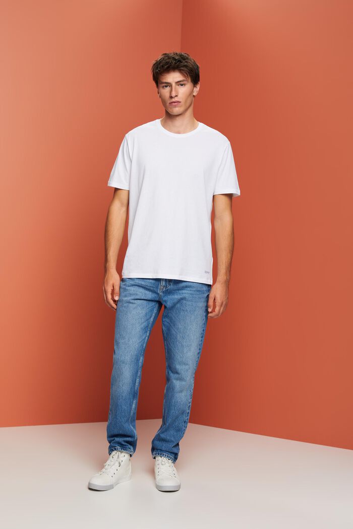 Jersey-T-Shirt mit Print hinten, 100 % Baumwolle, WHITE, detail image number 5