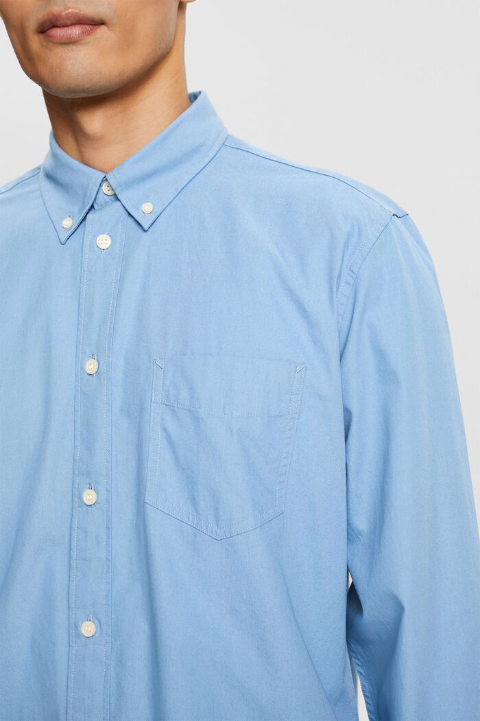 Button-Down-Hemd aus Popeline, 100 % Baumwolle, LIGHT BLUE, detail image number 2