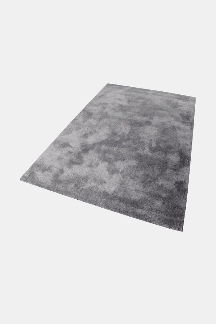 Hochflor-Teppich im unifarbenen Design, BROWN GREY, detail image number 2