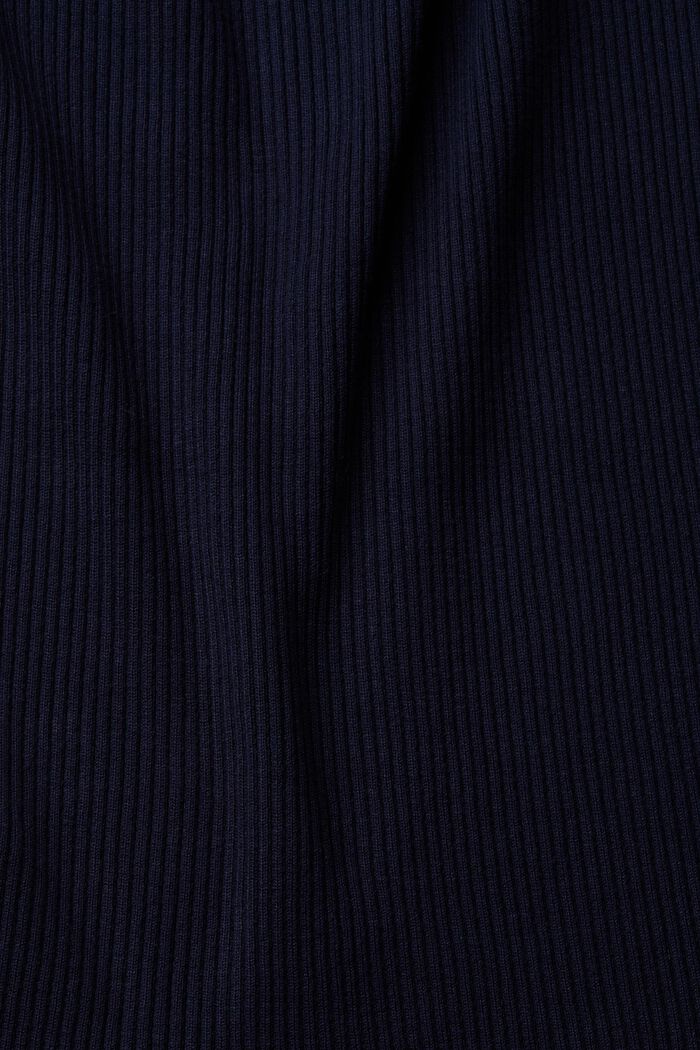 Pullover in Rippstrick mit Umlegekragen, NAVY, detail image number 4
