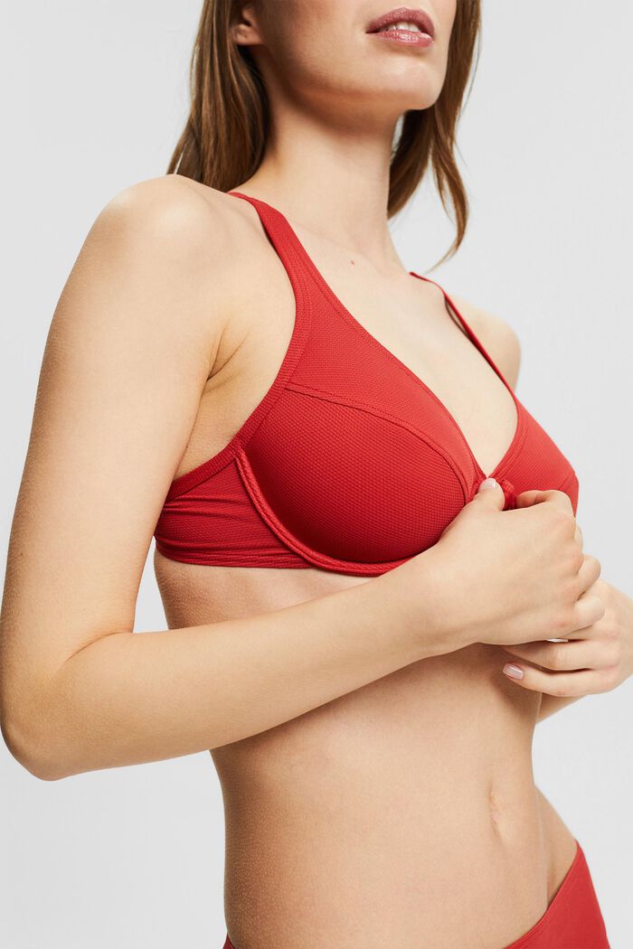 Recycelt: unwattierter Bügel-Bikini, RED, detail image number 0